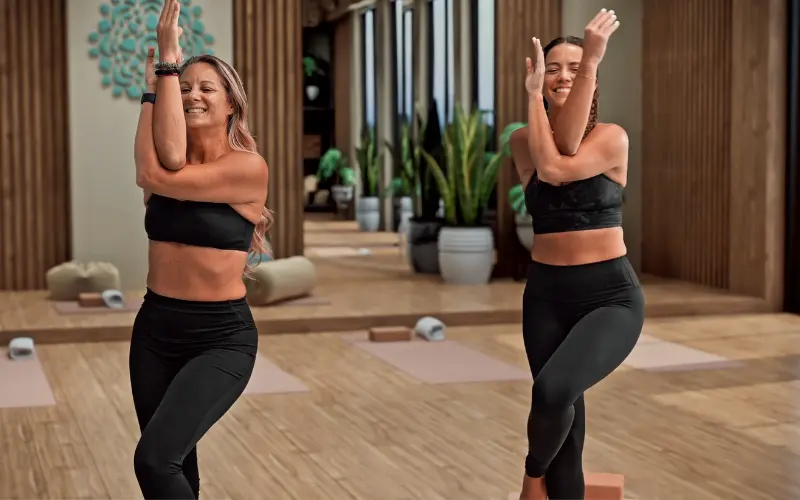 Warrior Pose Glow Hot Yoga in Sarasota Florida